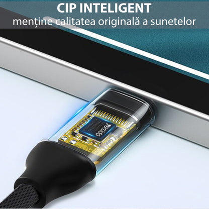 Προσαρμογέας Ήχου USB-C - 3.5mm Yesido YAU19, Μαύρο