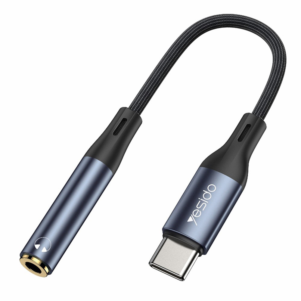 Προσαρμογέας Ήχου USB-C - 3.5mm Yesido YAU38, Μαύρο