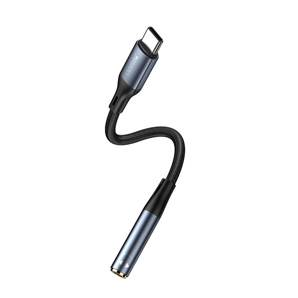 Προσαρμογέας Ήχου USB-C - 3.5mm Yesido YAU38, Μαύρο