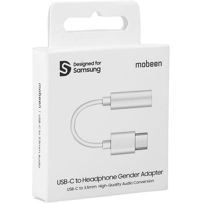Προσαρμογέας Ήχου USB-C - 3.5mm Mobeen από Samsung, Λευκό GP-TGU023AEAWW
