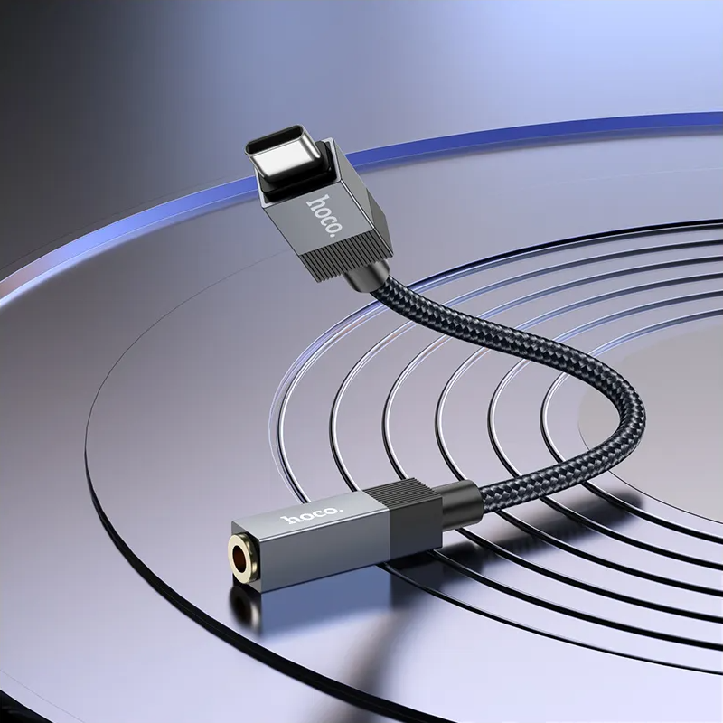 Προσαρμογέας Ήχου USB-C - 3.5mm HOCO UPA32C, Μαύρο