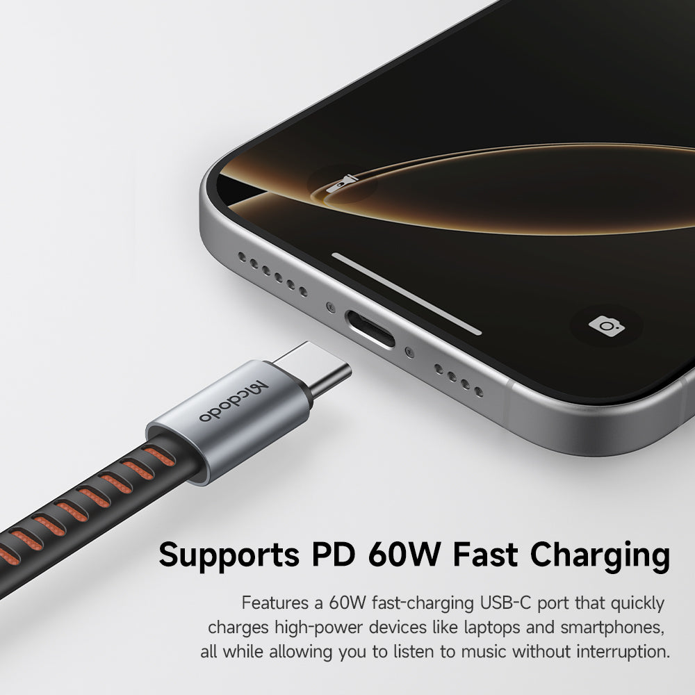 Προσαρμογέας Ήχου USB-C - USB-C / 3.5mm McDodo CA-3120, Γκρι