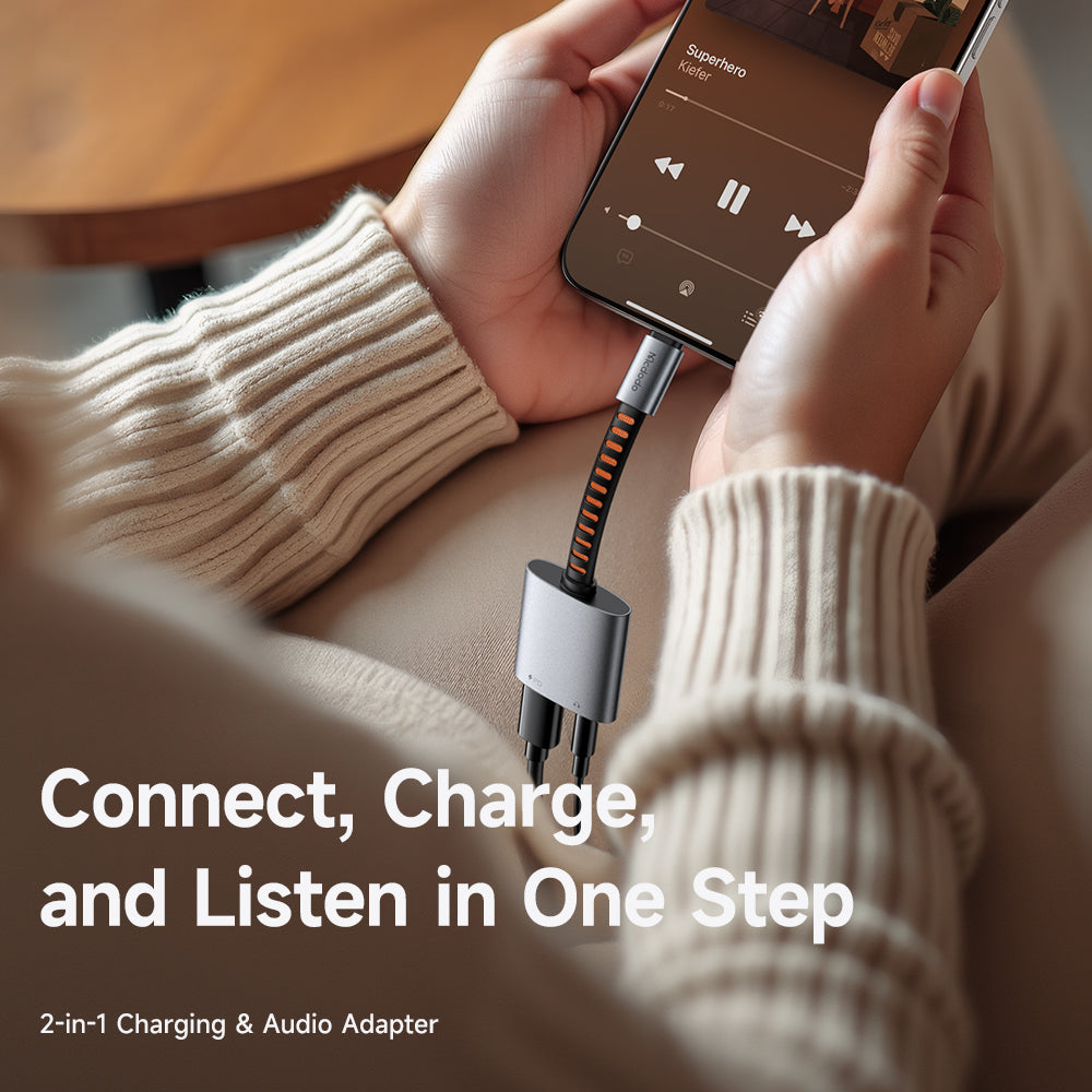 Προσαρμογέας Ήχου USB-C - USB-C / 3.5mm McDodo CA-3120, Γκρι