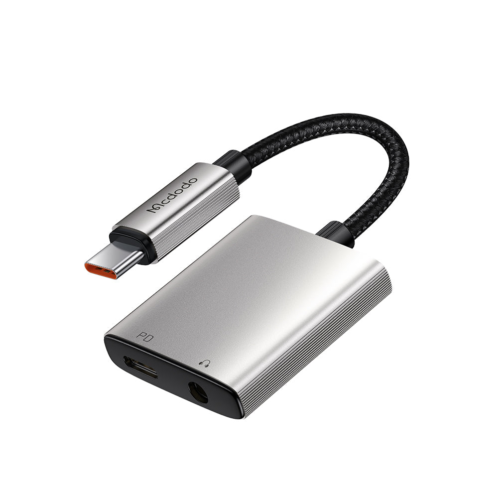 Προσαρμογέας Ήχου USB-C - USB-C / 3.5mm McDodo CA-5050 Wales, Γκρι