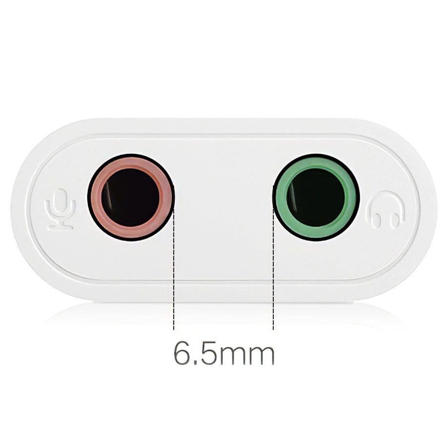 Κάρτα ήχου USB UGREEN US205, 2 x Jack 3.5mm, Λευκή