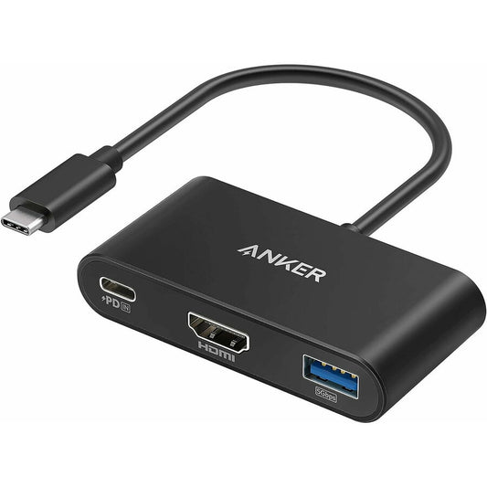 Προσαρμογέας Ήχου και Βίντεο USB-C - USB-C / HDMI / USB-A Anker PowerExpand, Μαύρο A8339HA1