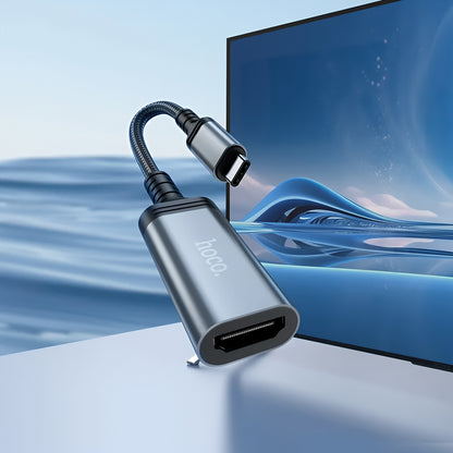 Προσαρμογέας Ήχου και Βίντεο USB-C - HDMI HOCO UA43A, Γκρι