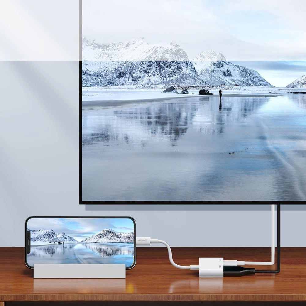 Προσαρμογέας Ήχου και Βίντεο Lightning - HDMI / Lightning Joyroom S-H141, Λευκό