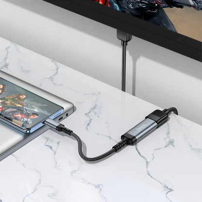Προσαρμογέας Ήχου και Βίντεο USB-C - HDMI HOCO UA43A, Γκρι