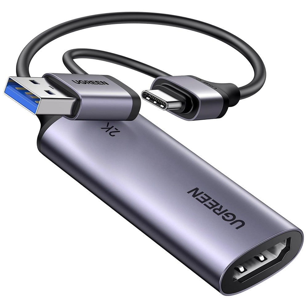 Προσαρμογέας Ήχου και Βίντεο USB-A / USB-C - HDMI UGREEN CM629 (15389), Γκρι