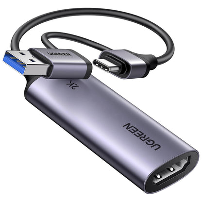 Προσαρμογέας Ήχου και Βίντεο USB-A / USB-C - HDMI UGREEN CM629 (15389), Γκρι