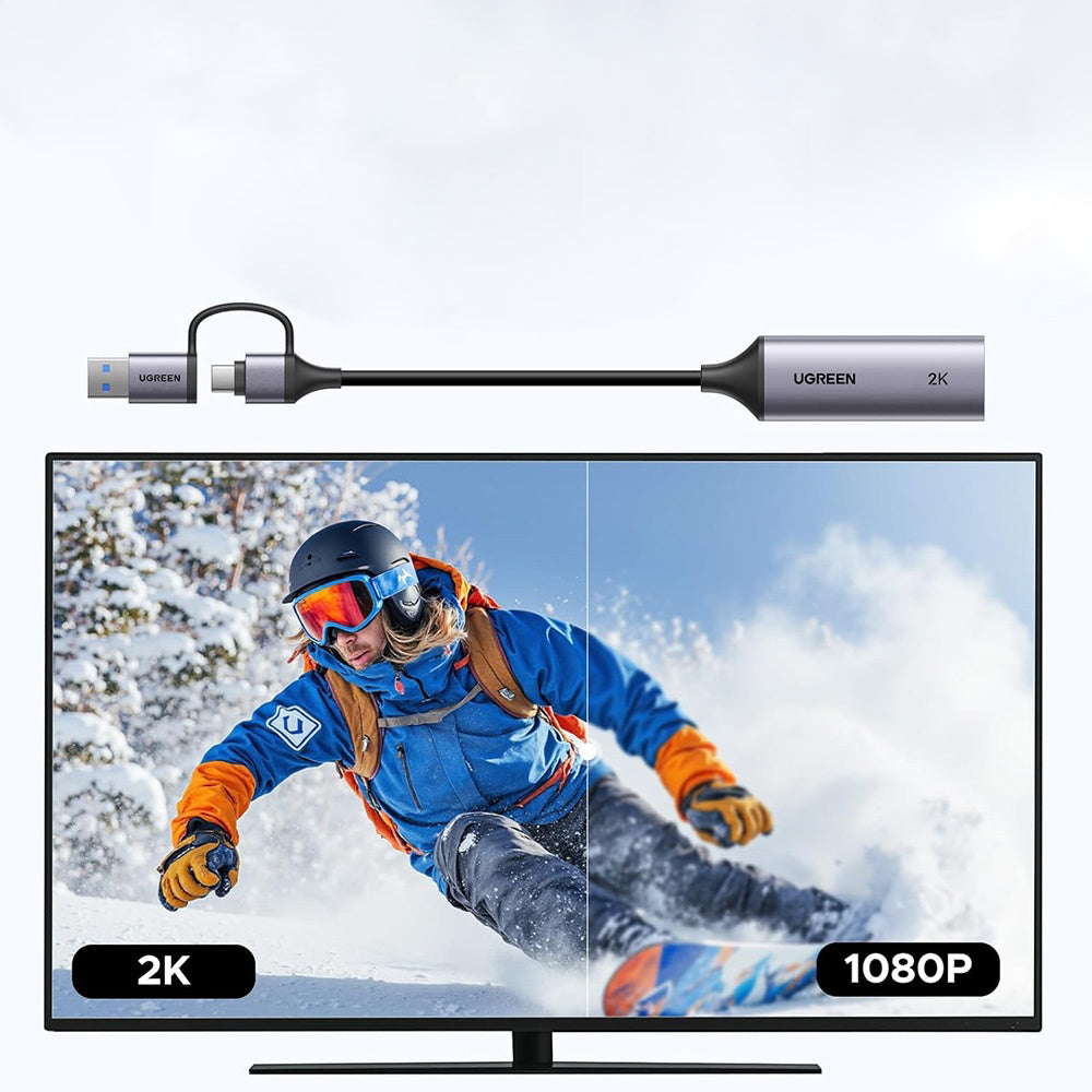 Προσαρμογέας Ήχου και Βίντεο USB-A / USB-C - HDMI UGREEN CM629 (15389), Γκρι