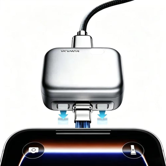 Αυτόματος Αποσυνδετικός Αντάπτορας USB-C KUWAJIA KH-51 για Τροφοδοσία με Αυτόματη Αποσύνδεση και Προστασία Μπαταρίας, Ασημί