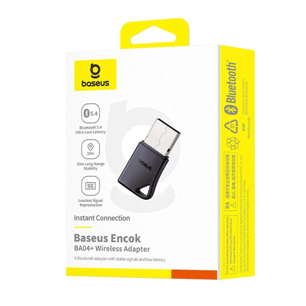 Προσαρμογέας Bluetooth USB Baseus Encok BA04+, Μαύρος A10082600121-00