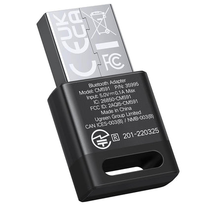 Προσαρμογέας Bluetooth USB UGREEN CM591 (35995), Μαύρο
