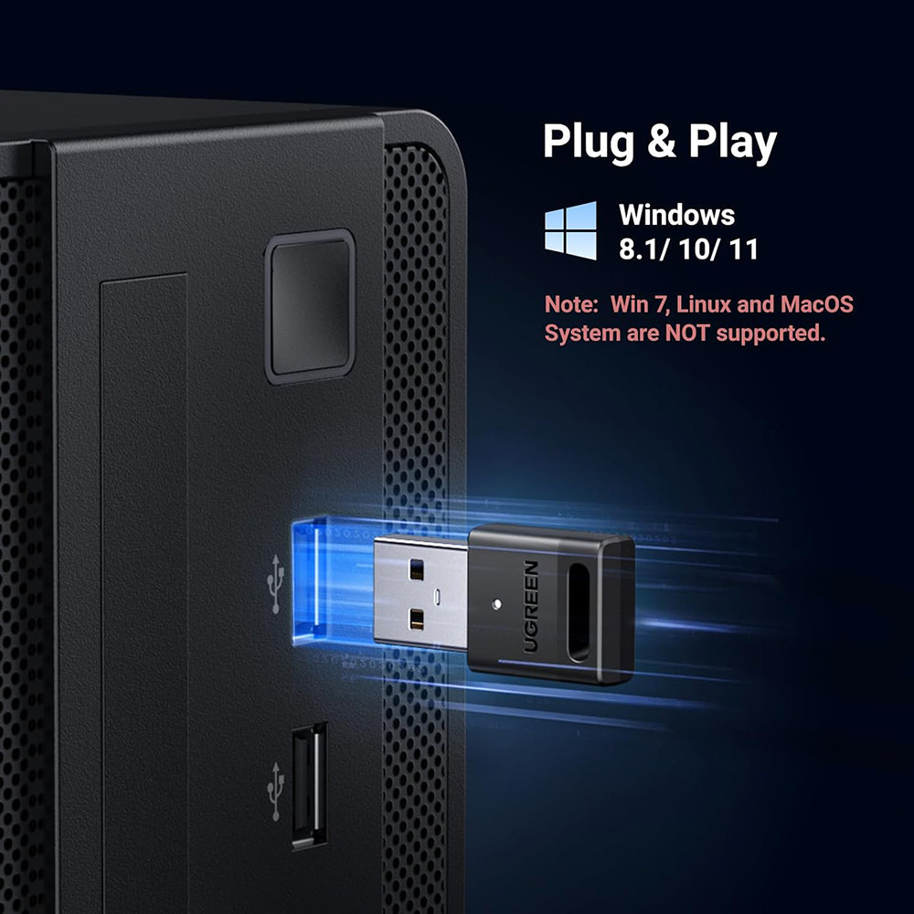 Προσαρμογέας Bluetooth USB UGREEN CM591 (35995), Μαύρο