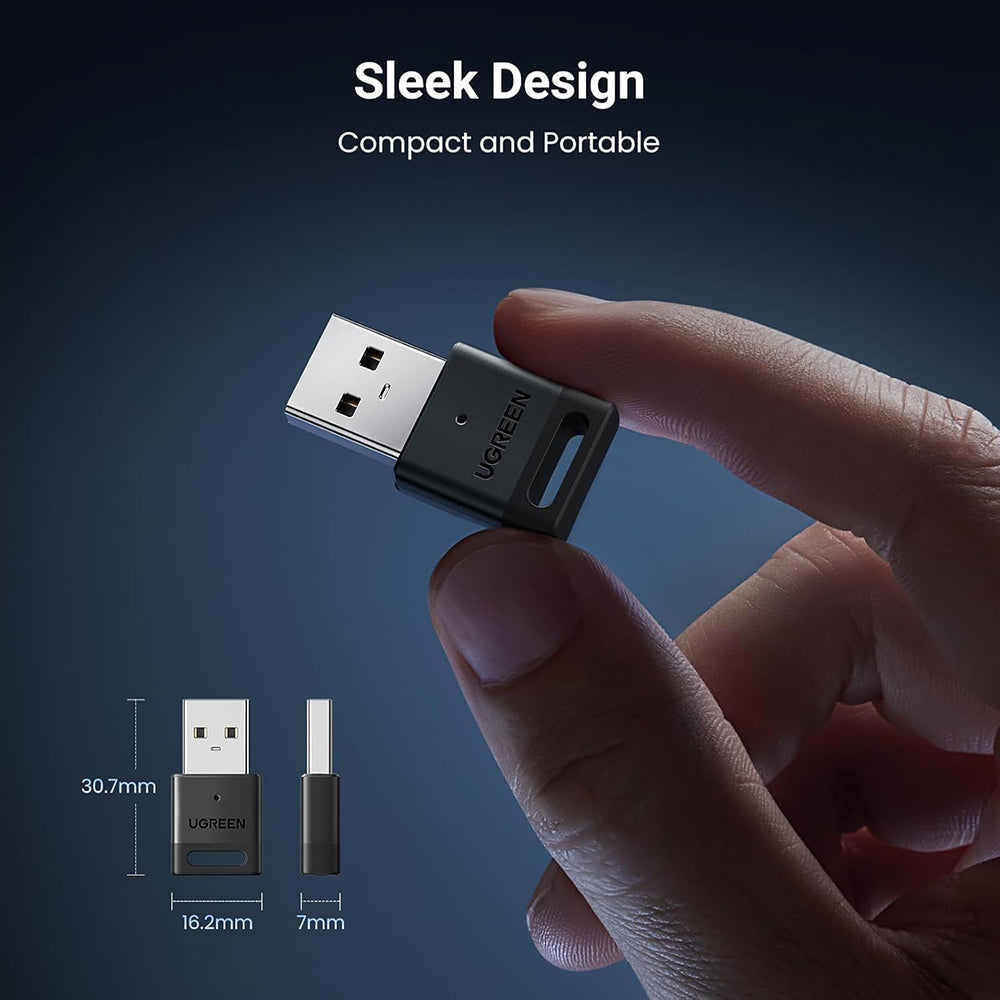 Προσαρμογέας Bluetooth USB UGREEN CM591 (35995), Μαύρο