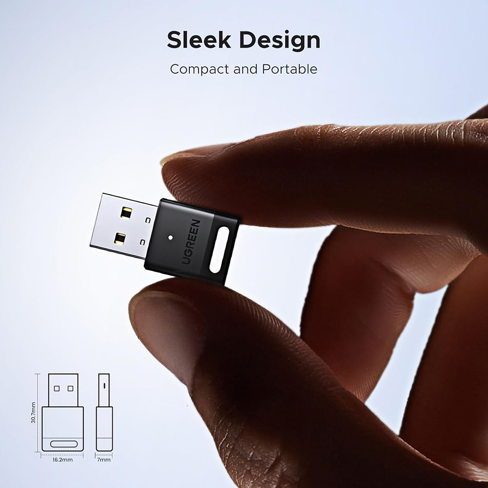 Αντάπτορας Bluetooth USB UGREEN CM748 (45134), Μαύρος