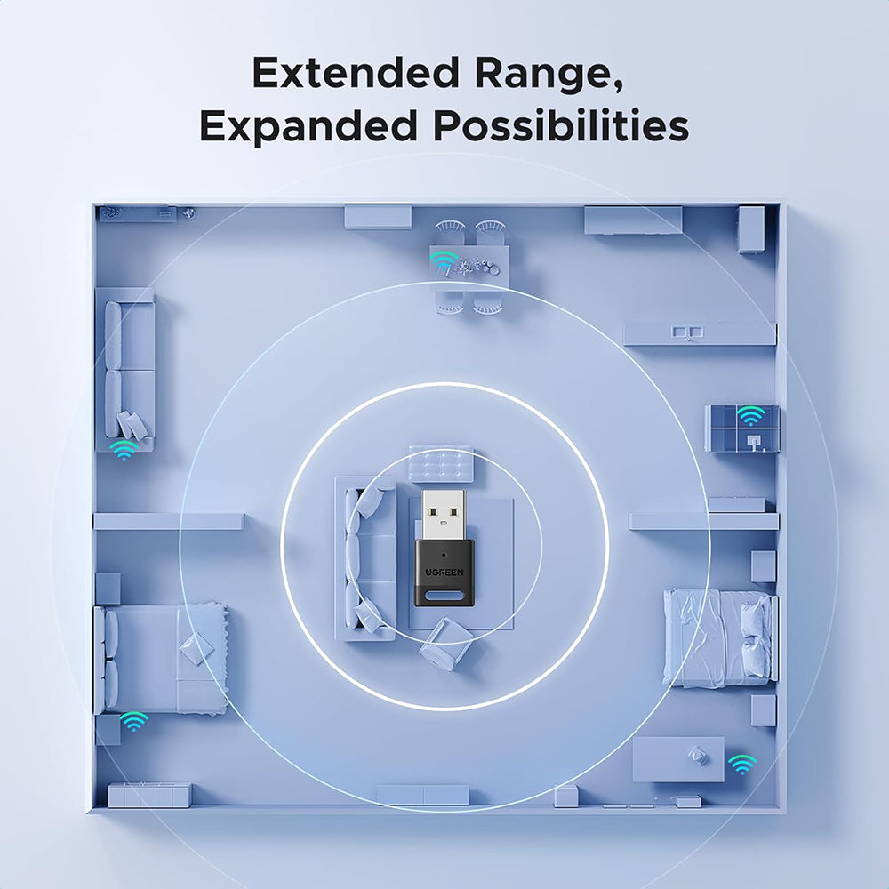 Αντάπτορας Bluetooth USB UGREEN CM748 (45134), Μαύρος