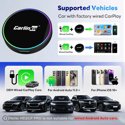 Αντάπτορας Carplay / Android Auto Wireless Carlinkit HD2CP Pro για Apple iPhone / Android Series