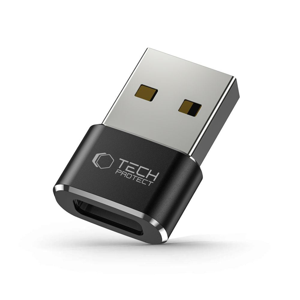 Προσαρμογέας Δεδομένων και Φόρτισης USB-C - USB-A Tech-Protect Ultraboost, Μαύρο
