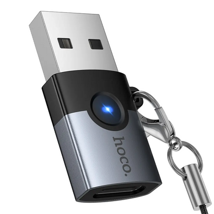 USB-C to USB-A Data and Charging Adapter HOCO UA46B, Gray