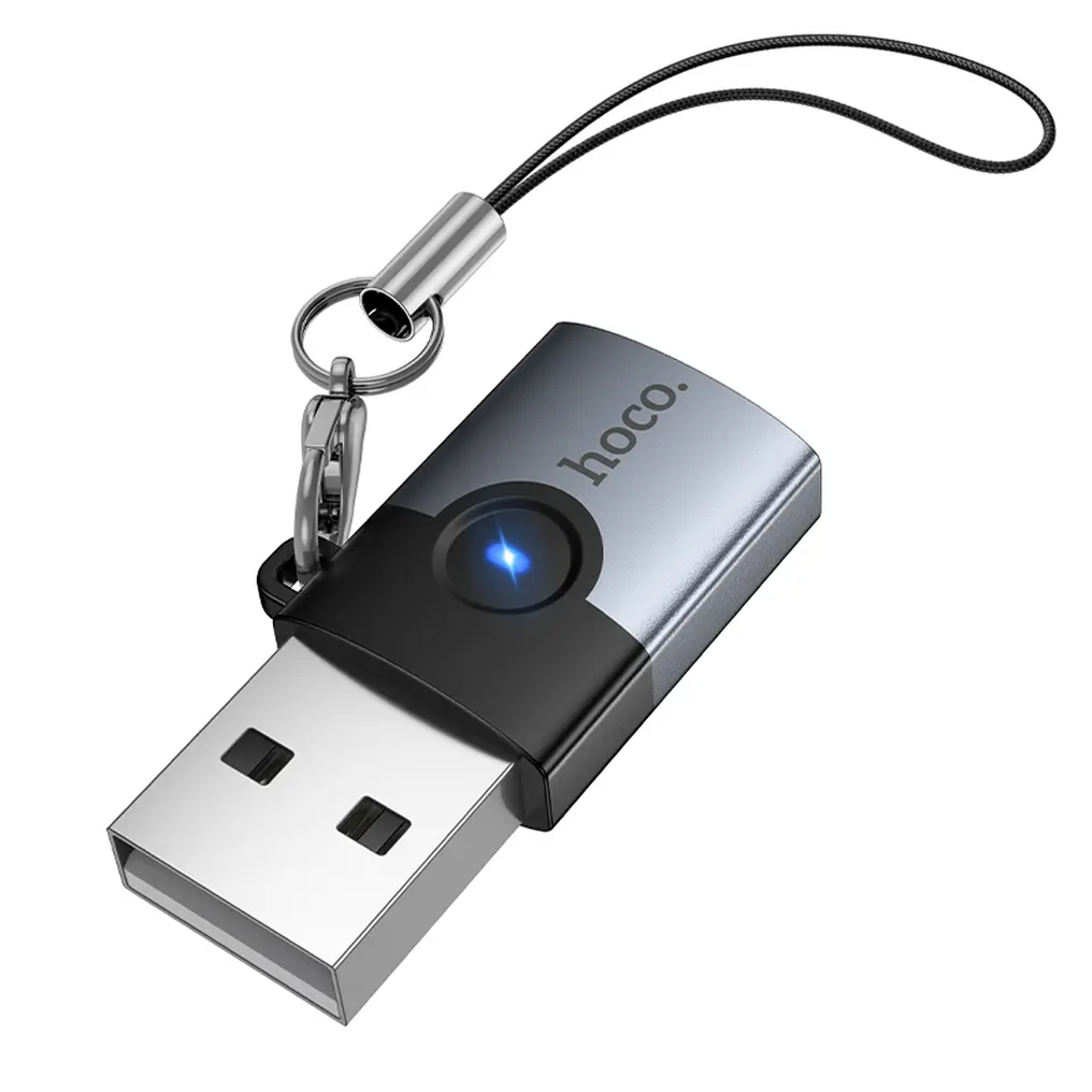 USB-C to USB-A Data and Charging Adapter HOCO UA46B, Gray
