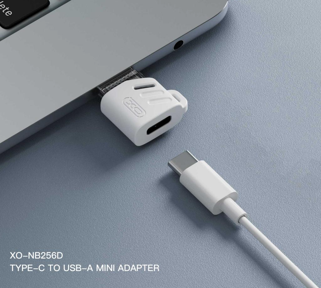 Προσαρμογέας Δεδομένων και Φόρτισης USB-C - USB-A XO Design NB256D, Λευκό