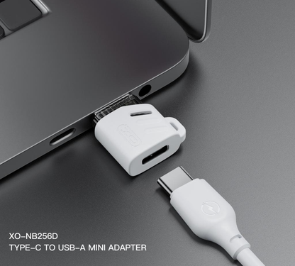 Προσαρμογέας Δεδομένων και Φόρτισης USB-C - USB-A XO Design NB256D, Λευκό