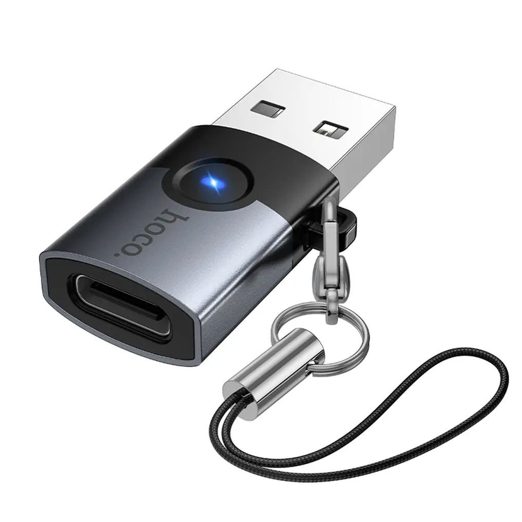 USB-C to USB-A Data and Charging Adapter HOCO UA46B, Gray