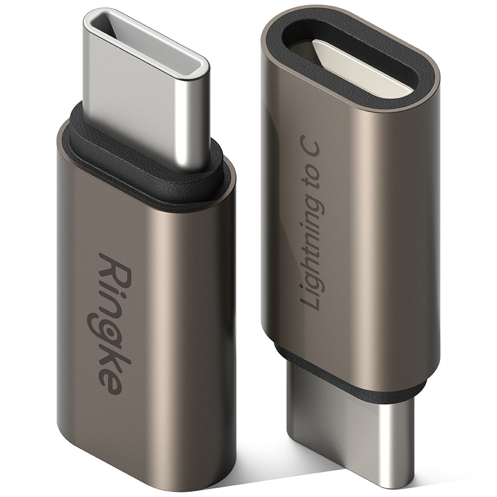 Προσαρμογέας Δεδομένων και Φόρτισης Lightning - USB-C Ringke, Καφέ, Σετ 2 τεμαχίων