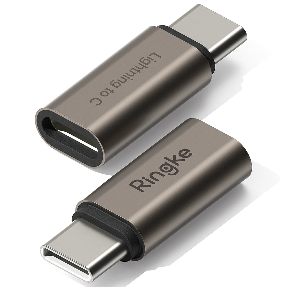Προσαρμογέας Δεδομένων και Φόρτισης Lightning - USB-C Ringke, Καφέ, Σετ 2 τεμαχίων