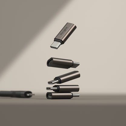 Προσαρμογέας Δεδομένων και Φόρτισης Lightning - USB-C Ringke, Καφέ, Σετ 2 τεμαχίων