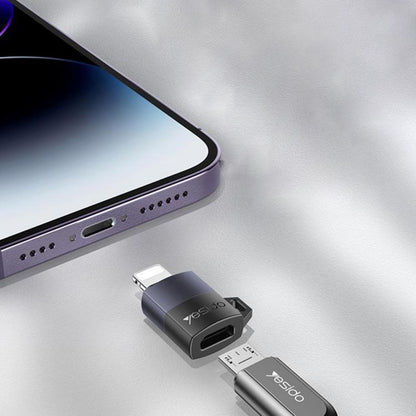 Προσαρμογέας Δεδομένων και Φόρτισης microUSB - Lightning Yesido GS30, Γκρι