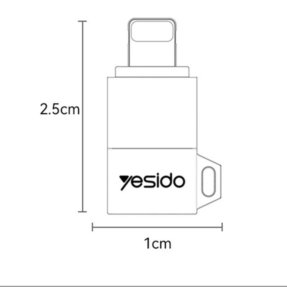 Προσαρμογέας Δεδομένων και Φόρτισης microUSB - Lightning Yesido GS30, Γκρι