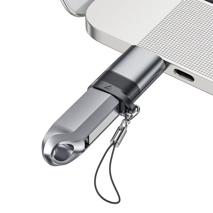 Προσαρμογέας Δεδομένων και Φόρτισης USB-C - USB-A Acefast J8, Γκρι