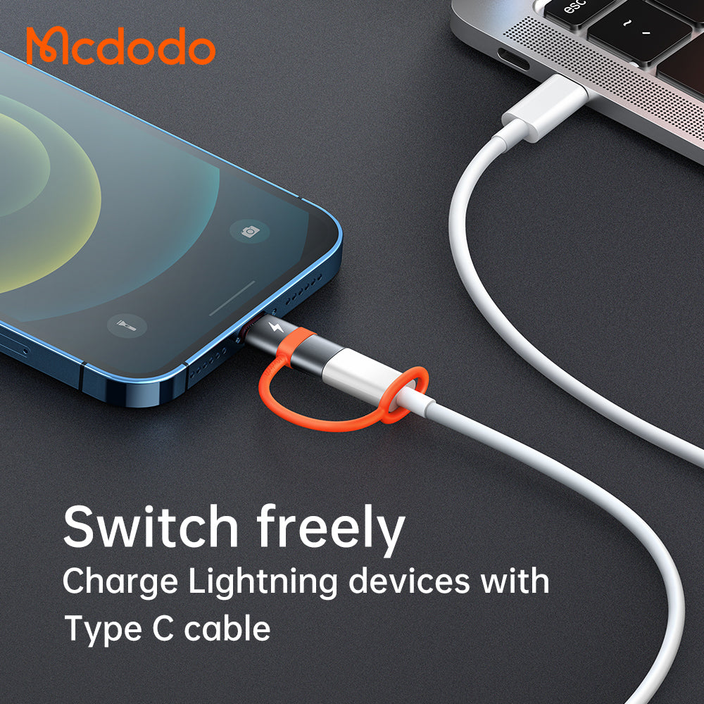 Προσαρμογέας Δεδομένων και Φόρτισης USB-C - Lightning McDodo OT-0510, Γκρι