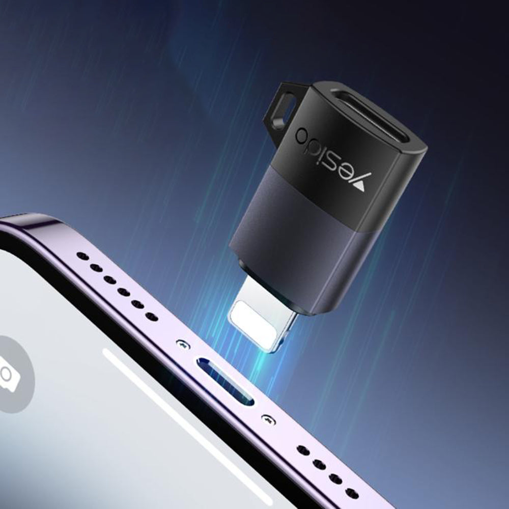 Προσαρμογέας Δεδομένων και Φόρτισης USB-C - Lightning Yesido GS27, Γκρι