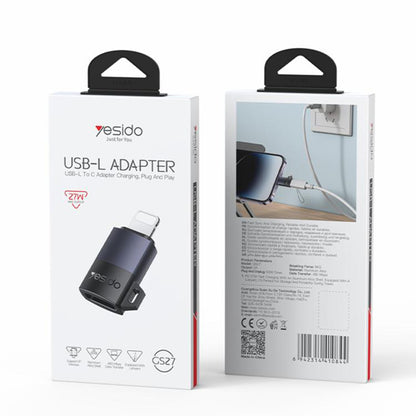 Προσαρμογέας Δεδομένων και Φόρτισης USB-C - Lightning Yesido GS27, Γκρι