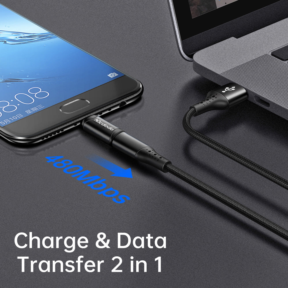 Προσαρμογέας Δεδομένων και Φόρτισης USB-C - microUSB McDodo OT-7690, Μαύρο