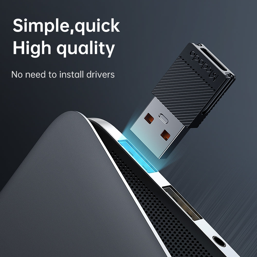 Προσαρμογέας Δεδομένων και Φόρτισης USB-C - USB-A McDodo OT-6970, Μαύρο