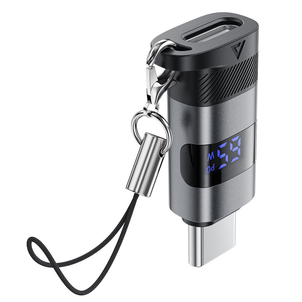 Προσαρμογέας Δεδομένων και Φόρτισης USB-C - USB-C Acefast J9 Display, Γκρι