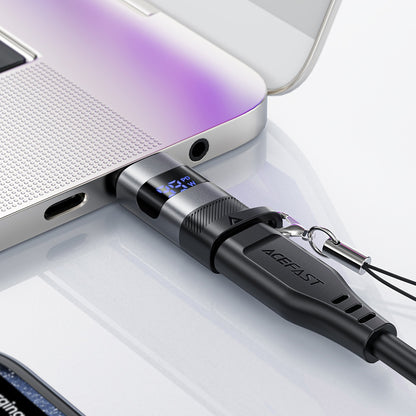 Προσαρμογέας Δεδομένων και Φόρτισης USB-C - USB-C Acefast J9 Display, Γκρι