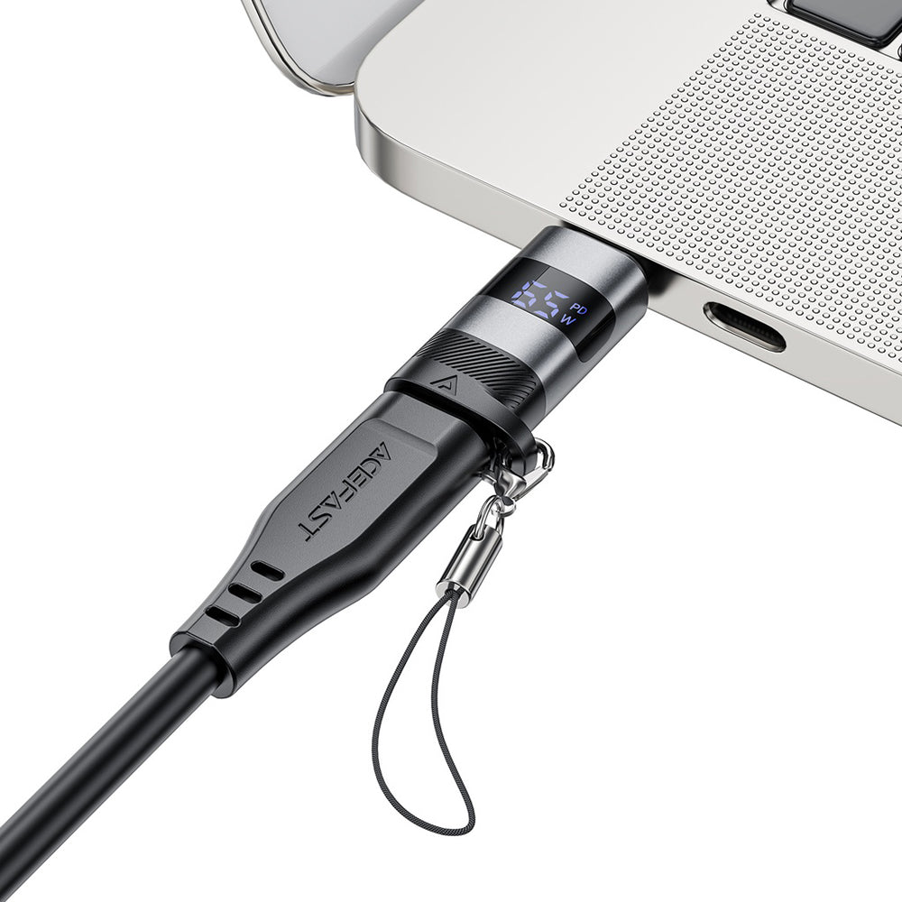 Προσαρμογέας Δεδομένων και Φόρτισης USB-C - USB-C Acefast J9 Display, Γκρι
