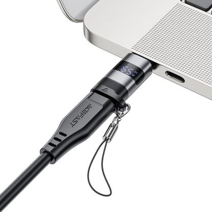 Προσαρμογέας Δεδομένων και Φόρτισης USB-C - USB-C Acefast J9 Display, Γκρι
