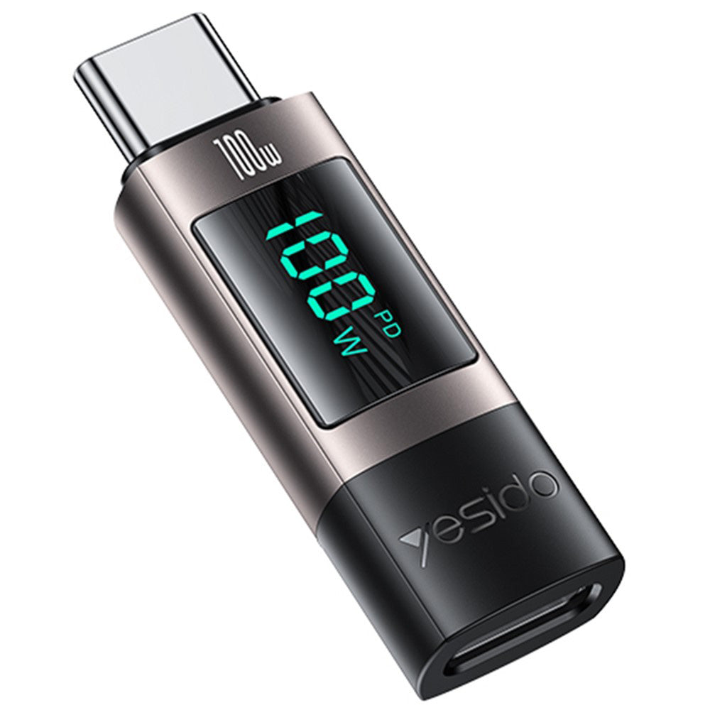 Προσαρμογέας Δεδομένων και Φόρτισης USB-C - USB-C Yesido GS24 Display, Γκρι
