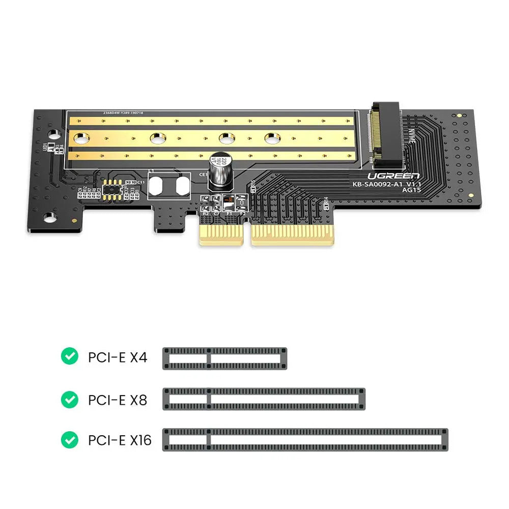 Προσαρμογέας Διεπαφής SSD UGREEN CM302 (70503), NVMe M.2 - PCIe 3.0 X4
