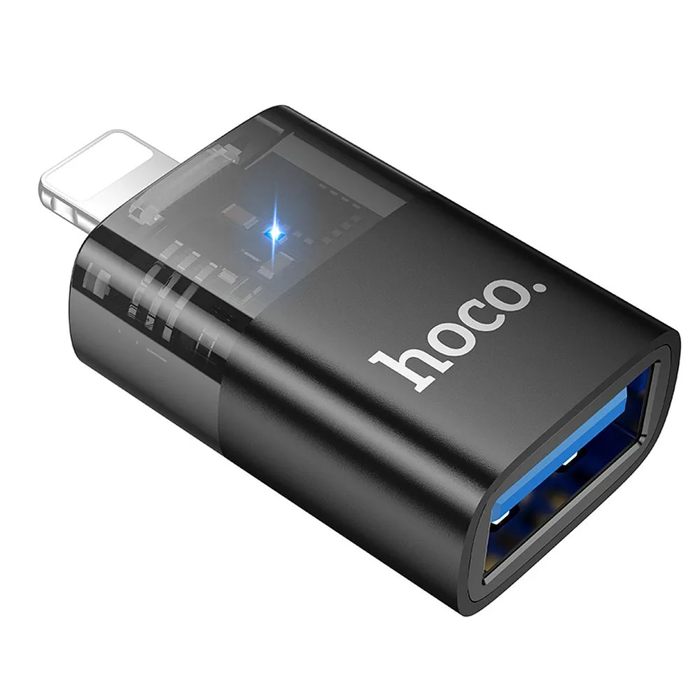 OTG Lightning Adapter - USB-A HOCO UA36, Black