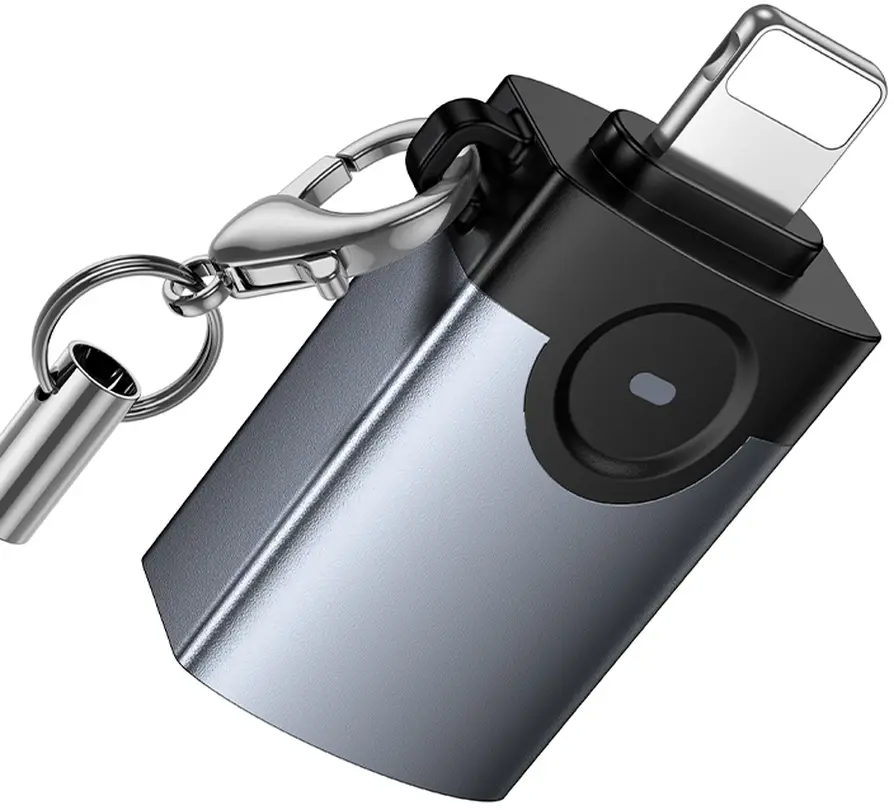 Προσαρμογέας OTG Lightning - USB-A HOCO UA46, Γκρι