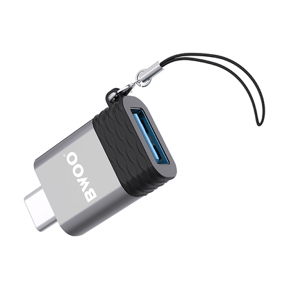 OTG USB-A - USB-C Adapter BWOO BZ-35, Gray